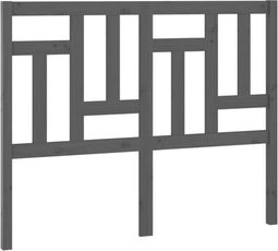 vidaXL - Hoofdbord - 205,5x4x100 - cm - massief - grenenhout - grijs