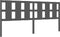 vidaXL - Hoofdbord - 205,5x4x100 - cm - massief - grenenhout - grijs