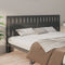 vidaXL - Hoofdbord - 205,5x4x100 - cm - massief - grenenhout - grijs
