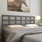 vidaXL - Hoofdbord - 205,5x4x100 - cm - massief - grenenhout - grijs