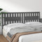 vidaXL - Hoofdbord - 205,5x4x100 - cm - massief - grenenhout - grijs