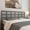vidaXL - Hoofdbord - 205,5x4x100 - cm - massief - grenenhout - grijs