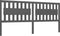 vidaXL - Hoofdbord - 205,5x4x100 - cm - massief - grenenhout - grijs