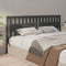 vidaXL - Hoofdbord - 205,5x4x100 - cm - massief - grenenhout - grijs
