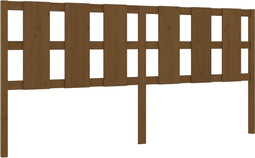 vidaXL - Hoofdbord - 205,5x4x100 - cm - massief - grenenhout - honingbruin