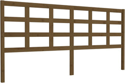 vidaXL - Hoofdbord - 205,5x4x100 - cm - massief - grenenhout - honingbruin