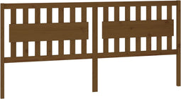 vidaXL - Hoofdbord - 205,5x4x100 - cm - massief - grenenhout - honingbruin