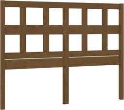 vidaXL - Hoofdbord - 205,5x4x100 - cm - massief - grenenhout - honingbruin