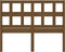 vidaXL - Hoofdbord - 205,5x4x100 - cm - massief - grenenhout - honingbruin