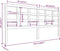 vidaXL - Hoofdbord - 205,5x4x100 - cm - massief - grenenhout - honingbruin