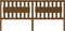 vidaXL - Hoofdbord - 205,5x4x100 - cm - massief - grenenhout - honingbruin
