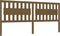 vidaXL - Hoofdbord - 205,5x4x100 - cm - massief - grenenhout - honingbruin