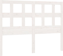 vidaXL - Hoofdbord - 205,5x4x100 - cm - massief - grenenhout - wit
