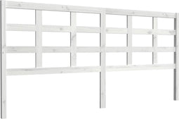 vidaXL - Hoofdbord - 205,5x4x100 - cm - massief - grenenhout - wit