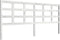 vidaXL - Hoofdbord - 205,5x4x100 - cm - massief - grenenhout - wit