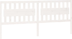 vidaXL - Hoofdbord - 205,5x4x100 - cm - massief - grenenhout - wit