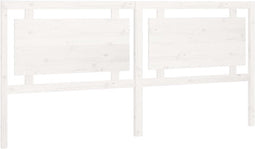 vidaXL - Hoofdbord - 205,5x4x100 - cm - massief - grenenhout - wit