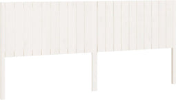 vidaXL - Hoofdbord - 205,5x4x100 - cm - massief - grenenhout - wit