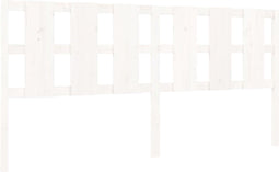 vidaXL - Hoofdbord - 205,5x4x100 - cm - massief - grenenhout - wit