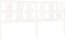 vidaXL - Hoofdbord - 205,5x4x100 - cm - massief - grenenhout - wit