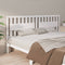 vidaXL - Hoofdbord - 205,5x4x100 - cm - massief - grenenhout - wit