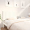 vidaXL - Hoofdbord - 205,5x4x100 - cm - massief - grenenhout - wit