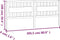 vidaXL - Hoofdbord - 205,5x4x100 - cm - massief - grenenhout - wit