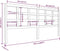 vidaXL - Hoofdbord - 205,5x4x100 - cm - massief - grenenhout - wit