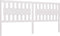 vidaXL - Hoofdbord - 205,5x4x100 - cm - massief - grenenhout - wit