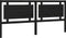 vidaXL - Hoofdbord - 205,5x4x100 - cm - massief - grenenhout - zwart