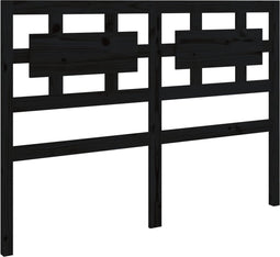 vidaXL - Hoofdbord - 205,5x4x100 - cm - massief - grenenhout - zwart