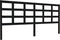 vidaXL - Hoofdbord - 205,5x4x100 - cm - massief - grenenhout - zwart