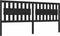 vidaXL - Hoofdbord - 205,5x4x100 - cm - massief - grenenhout - zwart