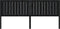 vidaXL - Hoofdbord - 205,5x4x100 - cm - massief - grenenhout - zwart