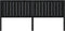 vidaXL - Hoofdbord - 205,5x4x100 - cm - massief - grenenhout - zwart