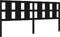 vidaXL - Hoofdbord - 205,5x4x100 - cm - massief - grenenhout - zwart