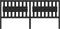 vidaXL - Hoofdbord - 205,5x4x100 - cm - massief - grenenhout - zwart