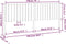 vidaXL - Hoofdbord - 205,5x4x100 - cm - massief - grenenhout - zwart