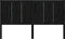 vidaXL - Hoofdbord - 205,5x4x100 - cm - massief - grenenhout - zwart