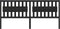 vidaXL - Hoofdbord - 205,5x4x100 - cm - massief - grenenhout - zwart