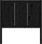 vidaXL - Hoofdbord - 205,5x4x100 - cm - massief - grenenhout - zwart