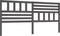 vidaXL - Hoofdbord - 206x4x100 - cm - massief - grenenhout - grijs