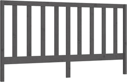 vidaXL - Hoofdbord - 206x4x100 - cm - massief - grenenhout - grijs