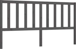 vidaXL - Hoofdbord - 206x4x100 - cm - massief - grenenhout - grijs