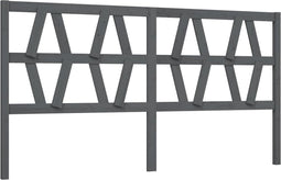 vidaXL - Hoofdbord - 206x4x100 - cm - massief - grenenhout - grijs