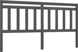 vidaXL - Hoofdbord - 206x4x100 - cm - massief - grenenhout - grijs