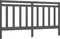 vidaXL - Hoofdbord - 206x4x100 - cm - massief - grenenhout - grijs