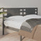 vidaXL - Hoofdbord - 206x4x100 - cm - massief - grenenhout - grijs