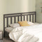 vidaXL - Hoofdbord - 206x4x100 - cm - massief - grenenhout - grijs