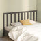 vidaXL - Hoofdbord - 206x4x100 - cm - massief - grenenhout - grijs